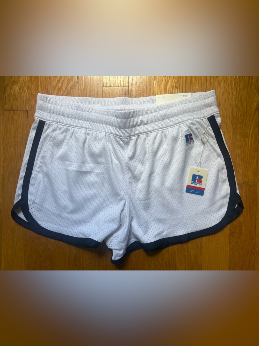 NWT - AE + Russell White Athletic Shorts, Small